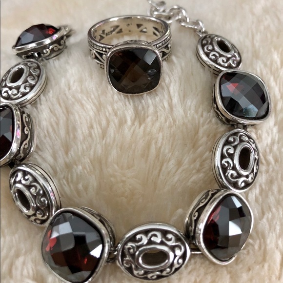 Brighton Jewelry - NEW❗️Smokey Quartz Bracelet + Ring set